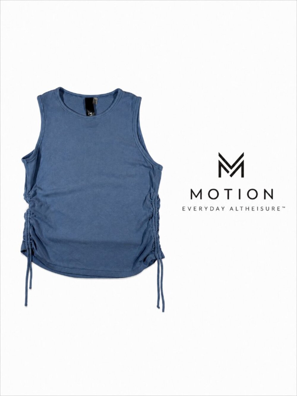 Motion Everyday Athleisure Ribbed Drawstring Tank Top ~ Size M